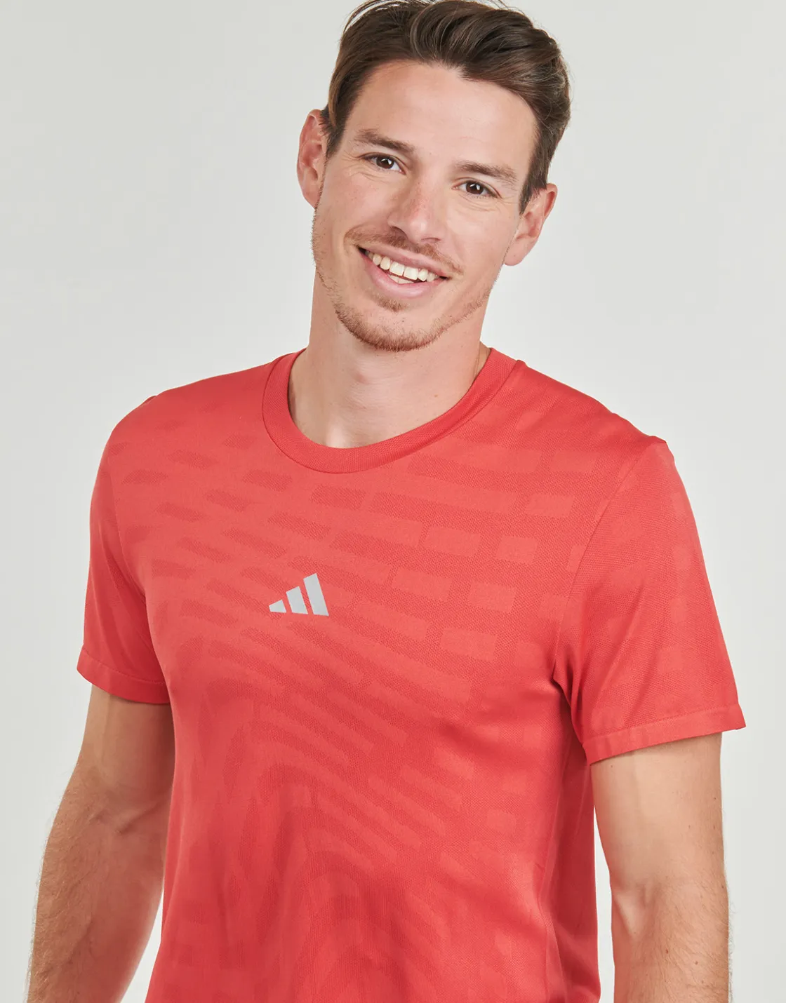 adidas Performance - Gym+ Training Seamless T-Shirt Rouge Clearance