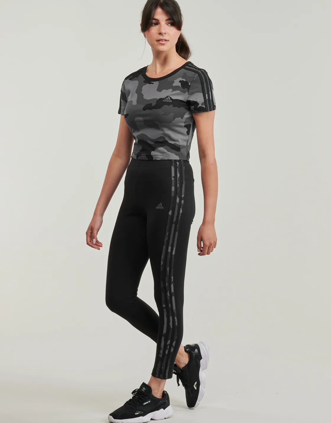 Adidas Sportswear - Essentials 3-Stripes Camo Print Baby T-Shirt Noir New