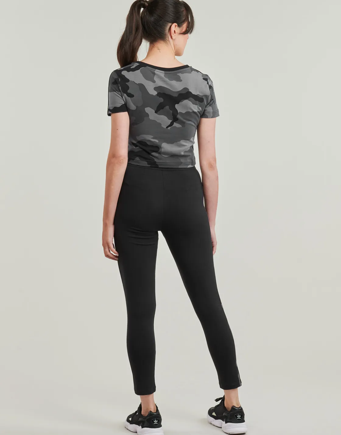 Adidas Sportswear - Essentials 3-Stripes Camo Print Baby T-Shirt Noir New