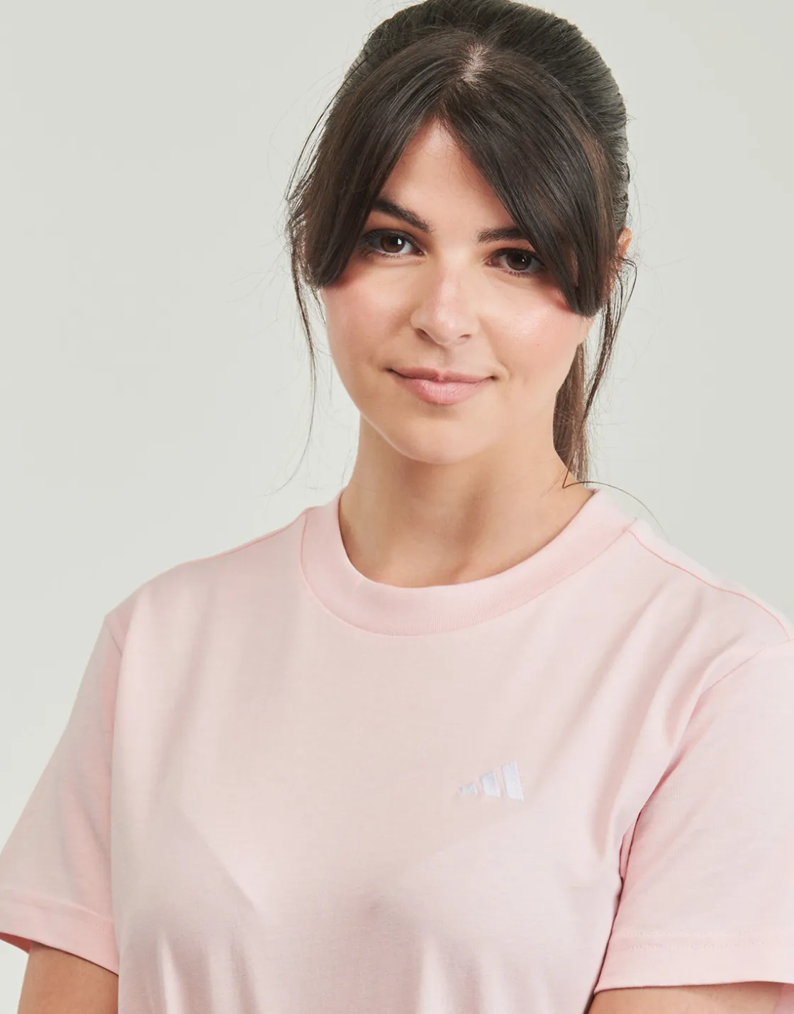 Adidas Sportswear - Essentials Small Logo T-Shirt Rose Clearance