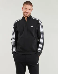 Adidas Sportswear - Essentials Fleece 3-Stripes 1/4-Zip Sweatshirt Noir New