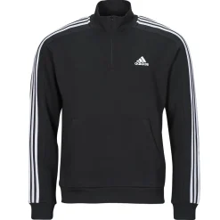 Adidas Sportswear - Essentials Fleece 3-Stripes 1/4-Zip Sweatshirt Noir New