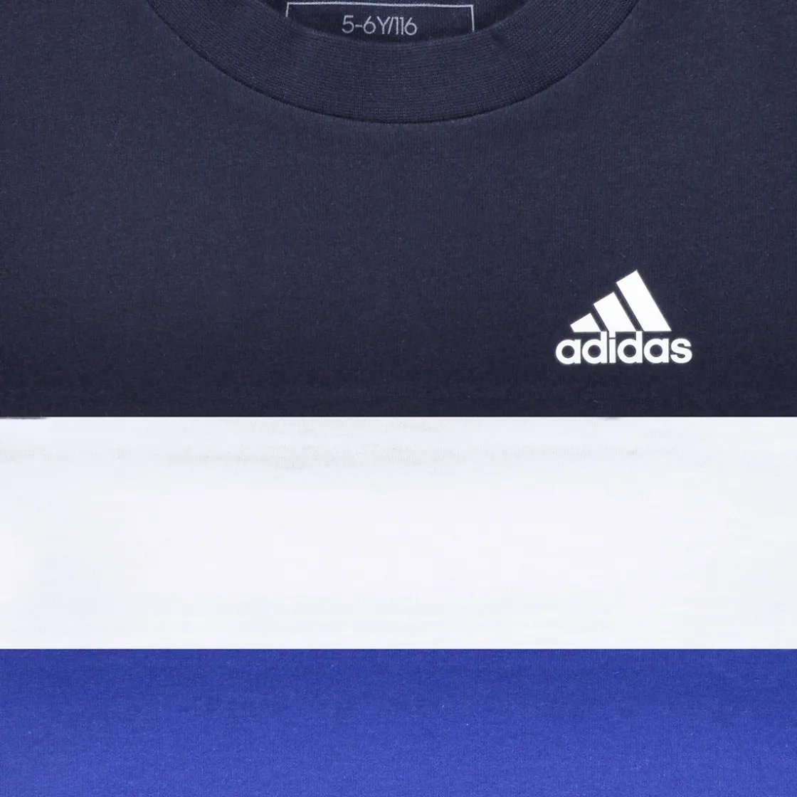 Adidas Sportswear - Tiberio 3-Stripes Colorblock Cotton T-Shirt Marine Best