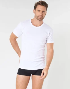 Athena - T SHIRT COL ROND X2 Blanc Outlet