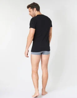 Athena - T SHIRT COL V X2 Noir Outlet
