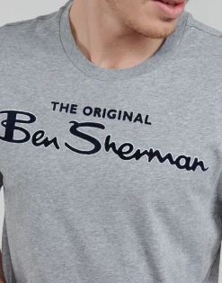 Ben Sherman - SIGNATURE FLOCK TEE Gris Hot