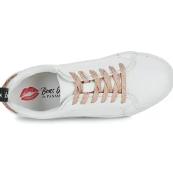 Bons baisers de Paname Baskets Mode^- BETTYS METALIC ROSE GOLD LACE