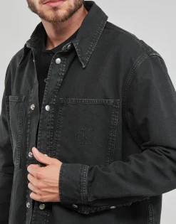 Calvin Klein Jeans Vestes^- CANVAS RELAXED LINEAR SHIRT