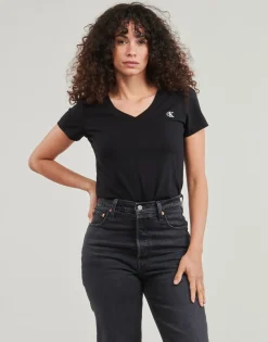 Calvin Klein Jeans T-shirts & Polos^- CK EMBROIDERY STRETCH V-NECK