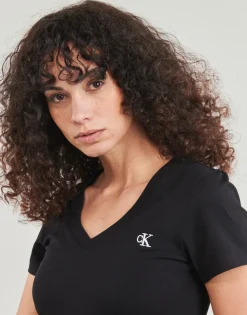 Calvin Klein Jeans T-shirts & Polos^- CK EMBROIDERY STRETCH V-NECK