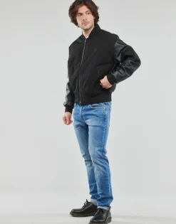 Calvin Klein Jeans - FAUX LEATHER BOMBER JACKET Noir Sale