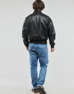 Calvin Klein Jeans - FAUX LEATHER BOMBER JACKET Noir Sale