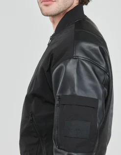 Calvin Klein Jeans - FAUX LEATHER BOMBER JACKET Noir Sale