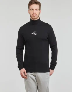 Calvin Klein Jeans - FREEFIT ROLL NECK LS Noir Online