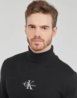 Calvin Klein Jeans - FREEFIT ROLL NECK LS Noir Online
