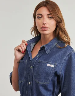 Calvin Klein Jeans Robes^- LINEN BOXY BELTED SHIRT DRESS