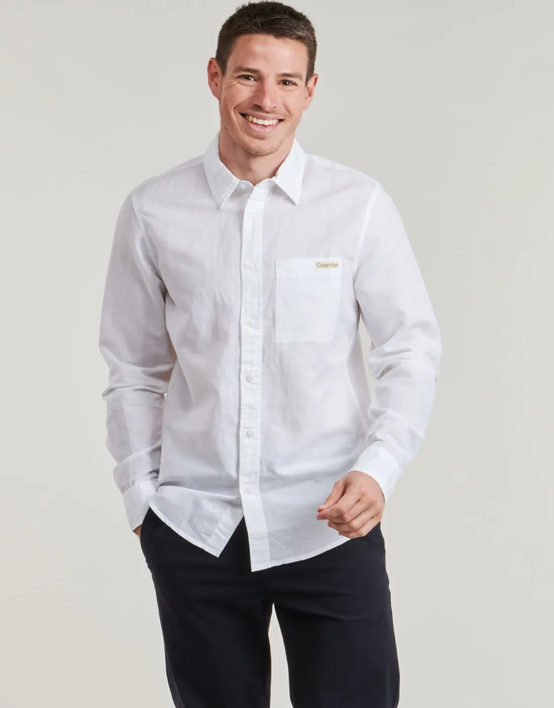 Calvin Klein Jeans - LINEN COTTON SHIRT< Chemises