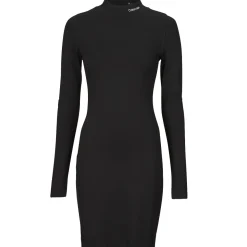 Calvin Klein Jeans - LOGO ELASTIC MILANO DRESS Noir Discount