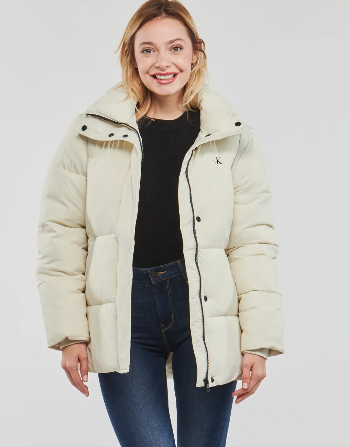 Calvin Klein Jeans - LOGO BELT WAISTED SHORT PUFFER< Manteaux