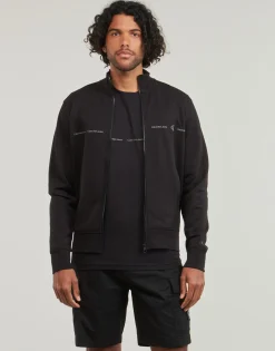 Calvin Klein Jeans - LOGO REPEAT ZIP THROUGH< Sweats & Polaires