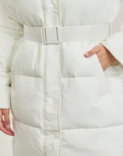 Calvin Klein Jeans Manteaux^- LOGO BELT LONG PUFFER