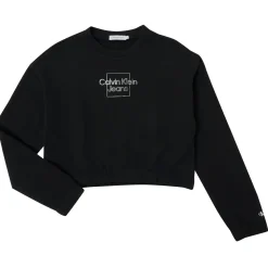 Calvin Klein Jeans - METALLIC BOX LOGO SWEATSHIRT Noir Clearance