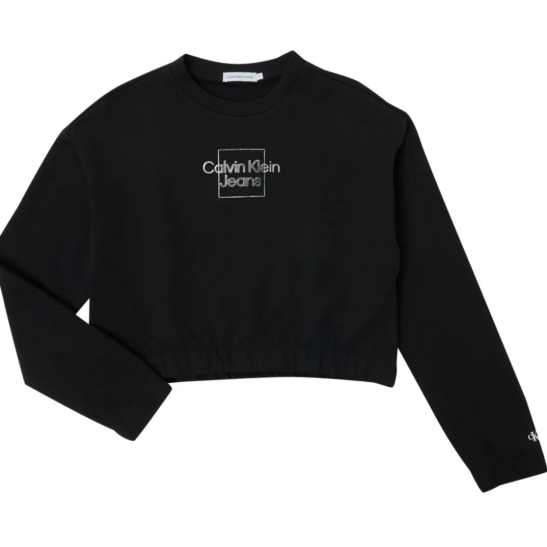 Calvin Klein Jeans - METALLIC BOX LOGO SWEATSHIRT Noir Clearance