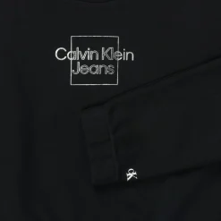Calvin Klein Jeans - METALLIC BOX LOGO SWEATSHIRT Noir Clearance