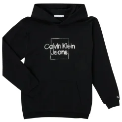 Calvin Klein Jeans - METALLIC BOX LOGO RELAXED HOODIE Noir New