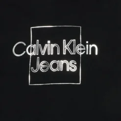 Calvin Klein Jeans - METALLIC BOX LOGO RELAXED HOODIE Noir New