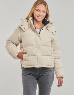 Calvin Klein Jeans - MONOLOGO NON DOWN SHORT PUFFER Beige Sale