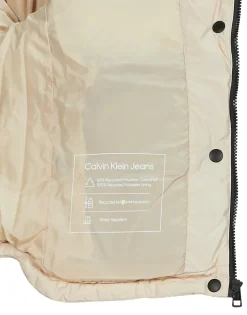 Calvin Klein Jeans - MONOLOGO NON DOWN SHORT PUFFER Beige Sale