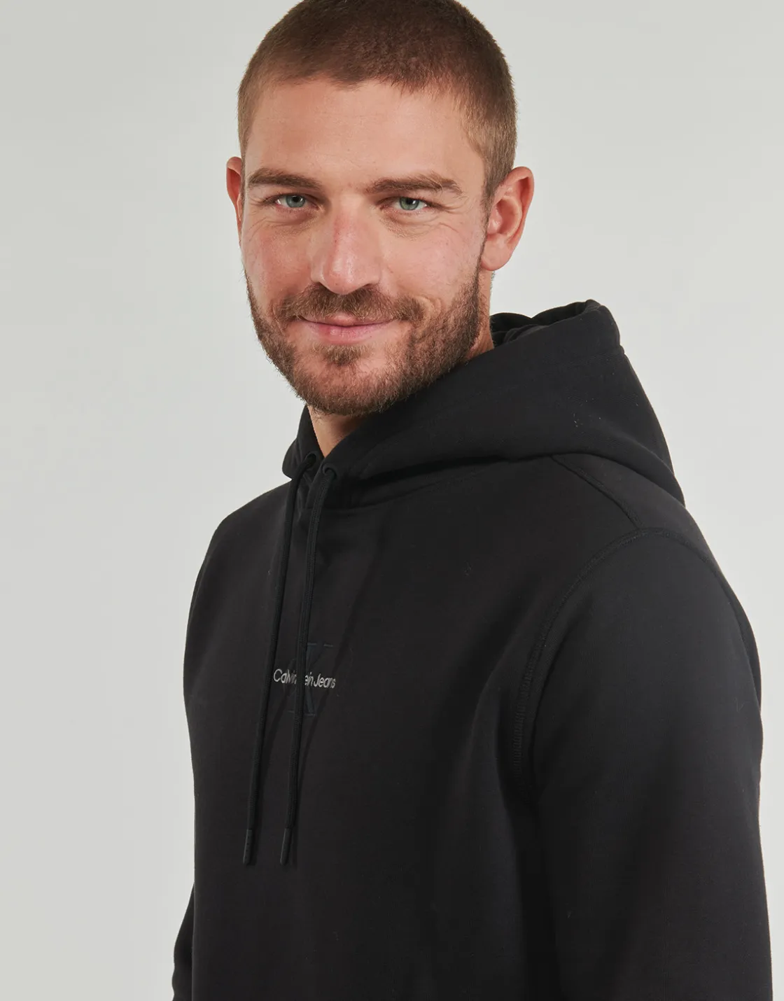 Calvin Klein Jeans - MONOLOGO HOODIE Noir