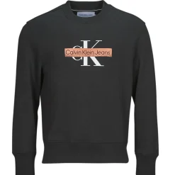 Calvin Klein Jeans - MONOLOGO STENCIL CREW NECK Noir Discount