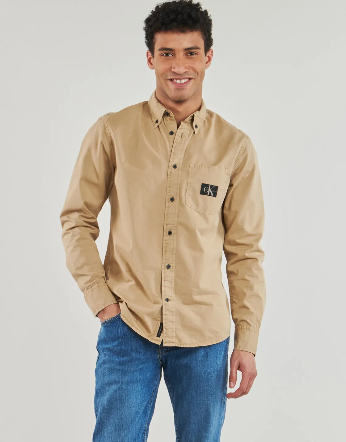 Calvin Klein Jeans - REGULAR SHIRT Beige Online