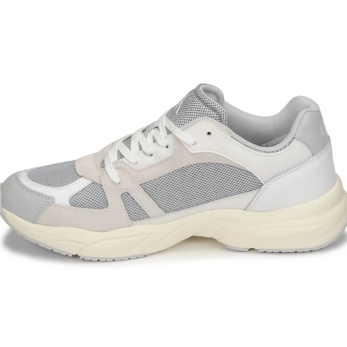 Calvin Klein Jeans - RETRO TENNIS LACEUP MIX LTH Gris Discount
