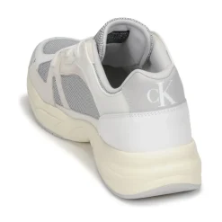 Calvin Klein Jeans - RETRO TENNIS LACEUP MIX LTH Gris Discount