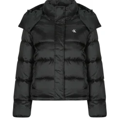 Calvin Klein Jeans Manteaux^- SHINY MONOLOGO ND SHORT PUFFER