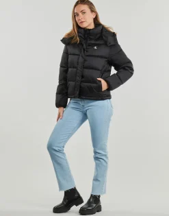 Calvin Klein Jeans Manteaux^- SHINY MONOLOGO ND SHORT PUFFER