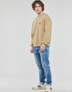 Calvin Klein Jeans - SHRUNKEN BADGE CREW NECK Beige Best