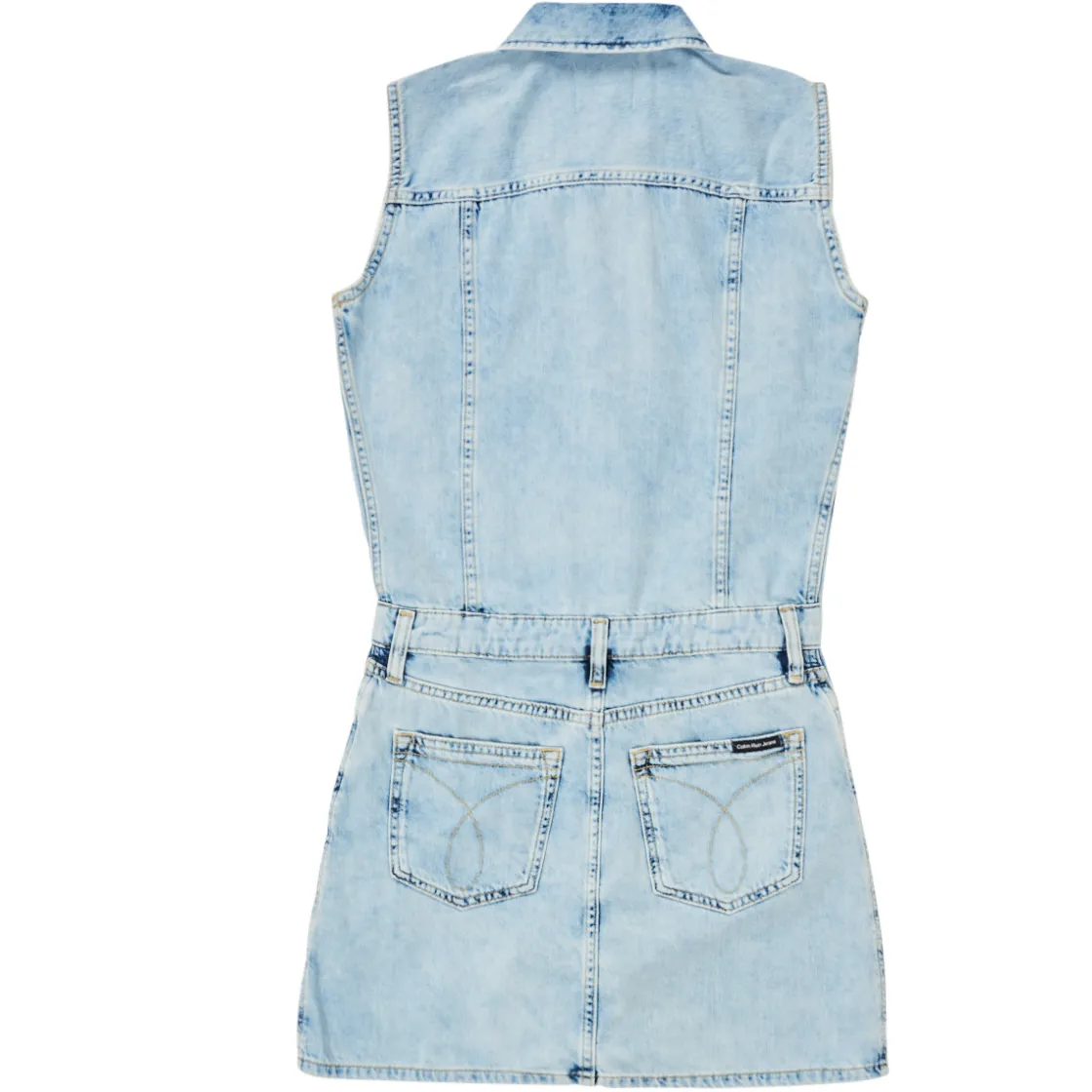 Calvin Klein Jeans - SLEEVELESS BLUE DENIM DRESS Bleu New