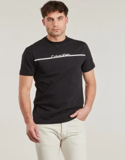 Calvin Klein Jeans T-shirts & Polos^- SPLIT LINE LOGO T-SHIRT