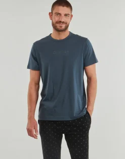 Calvin Klein Jeans - S/S CREW NECK Bleu Outlet