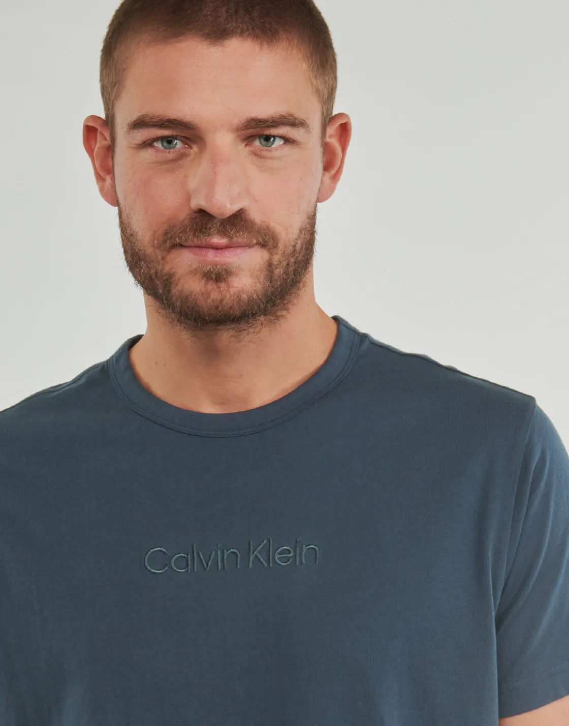 Calvin Klein Jeans - S/S CREW NECK Bleu Outlet