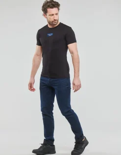 Calvin Klein Jeans - TRANSPARENT STRIPE LOGO TEE Noir Clearance