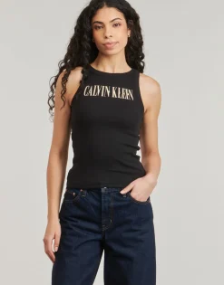Calvin Klein Jeans T-shirts & Polos^- VARSITY CALVIN KLEIN RIB TANK