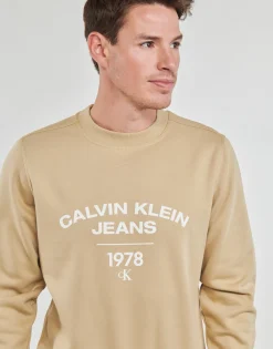 Calvin Klein Jeans - VARSITY CURVE CREW NECK< Sweats & Polaires