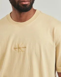 Calvin Klein Jeans - WASHED MONOLOGO TEE Beige
