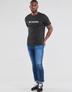 Columbia - CSC BASIC LOGO SHORT SLEEVE SHIRT Noir Outlet