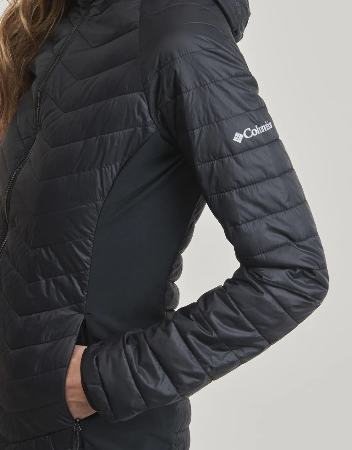 Columbia - POWDER PASS II HYBRID HOODED JACKET< Manteaux